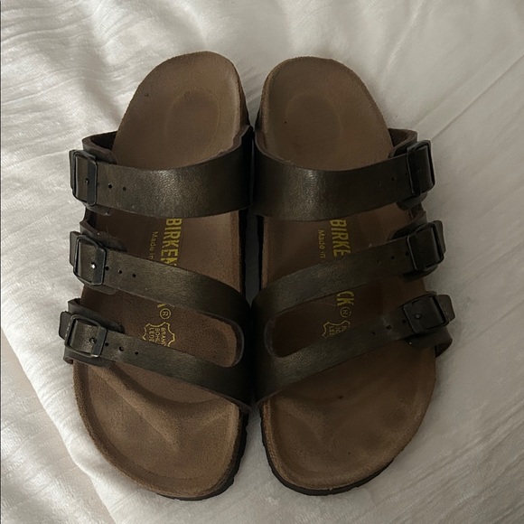 Birkenstock Dark Brown (Bronze)Triple-Strap Sandals - Picture 1 of 3